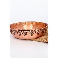 Bakır İşlemeli Çerez Tabağı (Bronz)