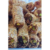 Kadayıflı Fıstıklı Fitil Lokum 500 Gr