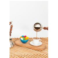 Üzüm İşlemeli Gümüş Bakır Cezve (3'lü Takım)